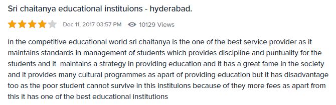 Sri-Chaitanya-student-Review
