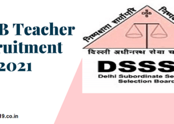 DSSSB Teacher Recruitment 2021