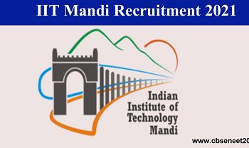 IIT Mandi Recruitment 2021
