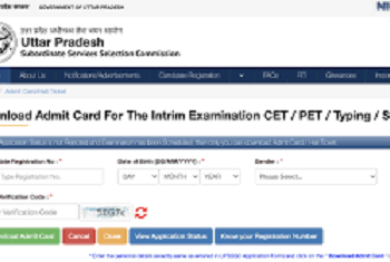 UPSSSC PET Admit Card 2021