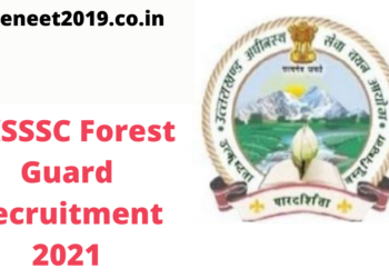 UKSSSC Forest Guard jobs 2021