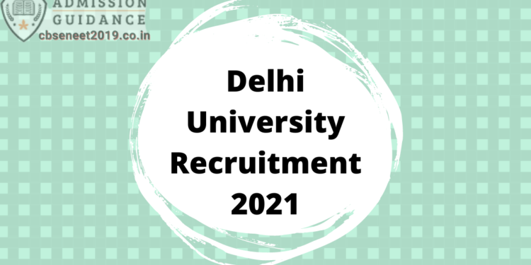 Delhi University Recruitment 2021