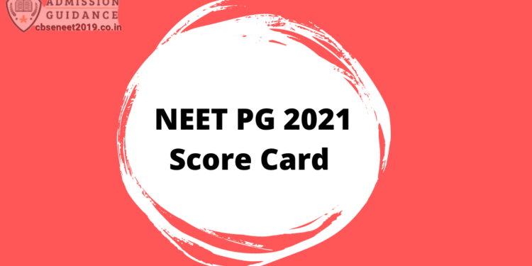 NEET PG 2021 Score Card